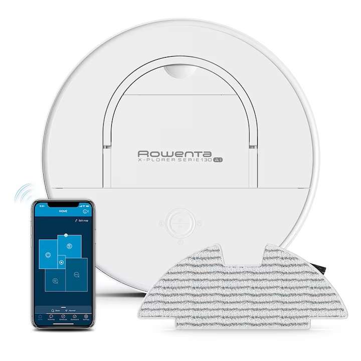 Rowenta X-Plorer S130 AI RR9067WH: Интелигентен робот за пълно почистване с AI технология