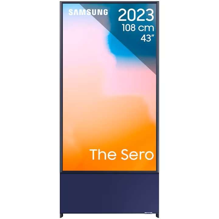 Телевизор Lifestyle Samsung The Sero QLED 43LS05BG: Революция в мобилната интеграция и мултимедийното изживяване
