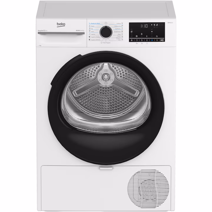 Сушилня Beko BM3T41233WBEU – интелигентна грижа за 11 кг пране с термопомпа и иновативни технологии