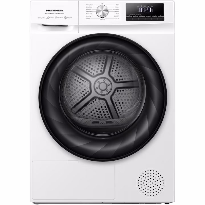 Heinner HHPD-HMY80IVFC+++ – интелигентна термопомпена сушилня с инверторна технология и балансирана ефективност