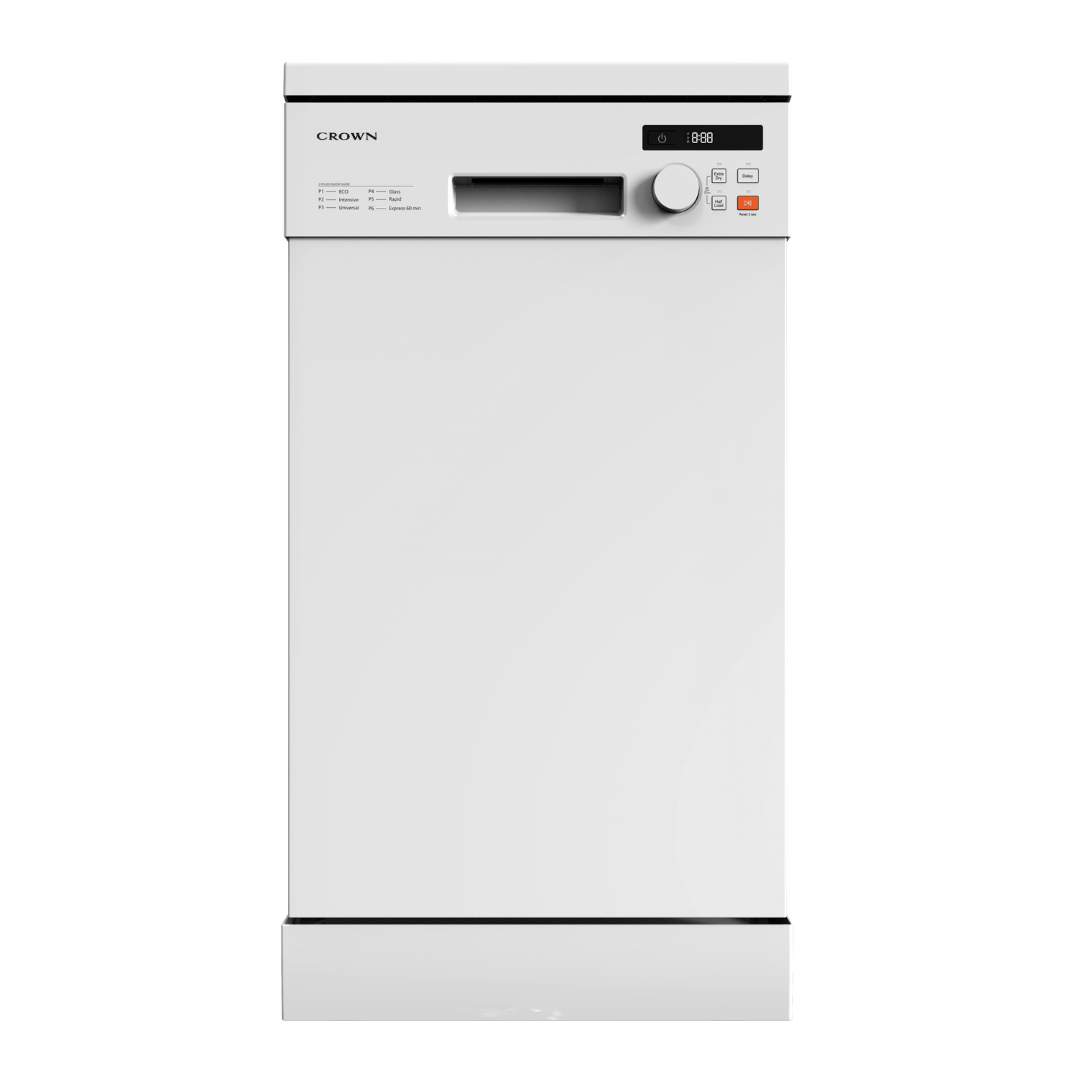 Ревю на Съдомиялна машина Crown DWC4200EW: 9 комплекта, клас E