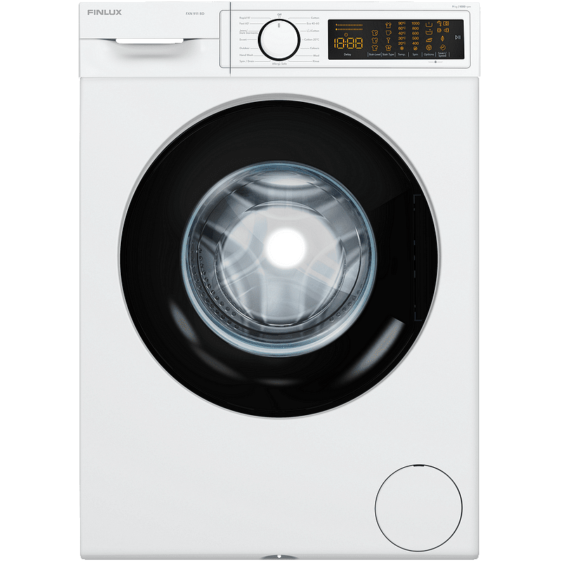 Ревю на Перална машина Finlux FXN 911BD: 1000 об./мин., клас D