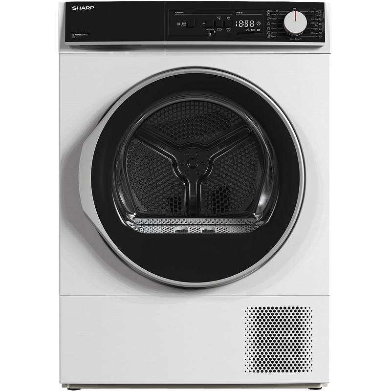 Ревю на Сушилня Sharp KD-NHA8S6GW1D: 8 kg, клас D