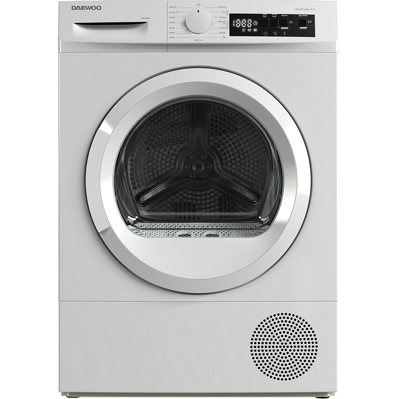 Ревю на Сушилня Daewoo T8HT1W2BG: 8 kg, клас E