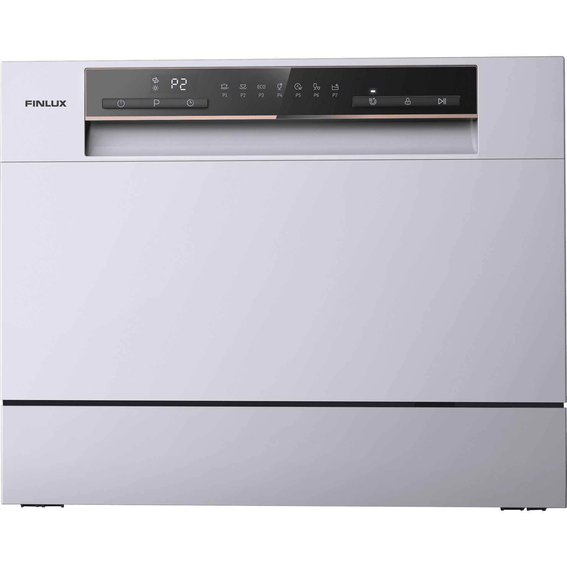Ревю на Съдомиялна машина Finlux WQP6 SILVER: 6 комплекта, клас F