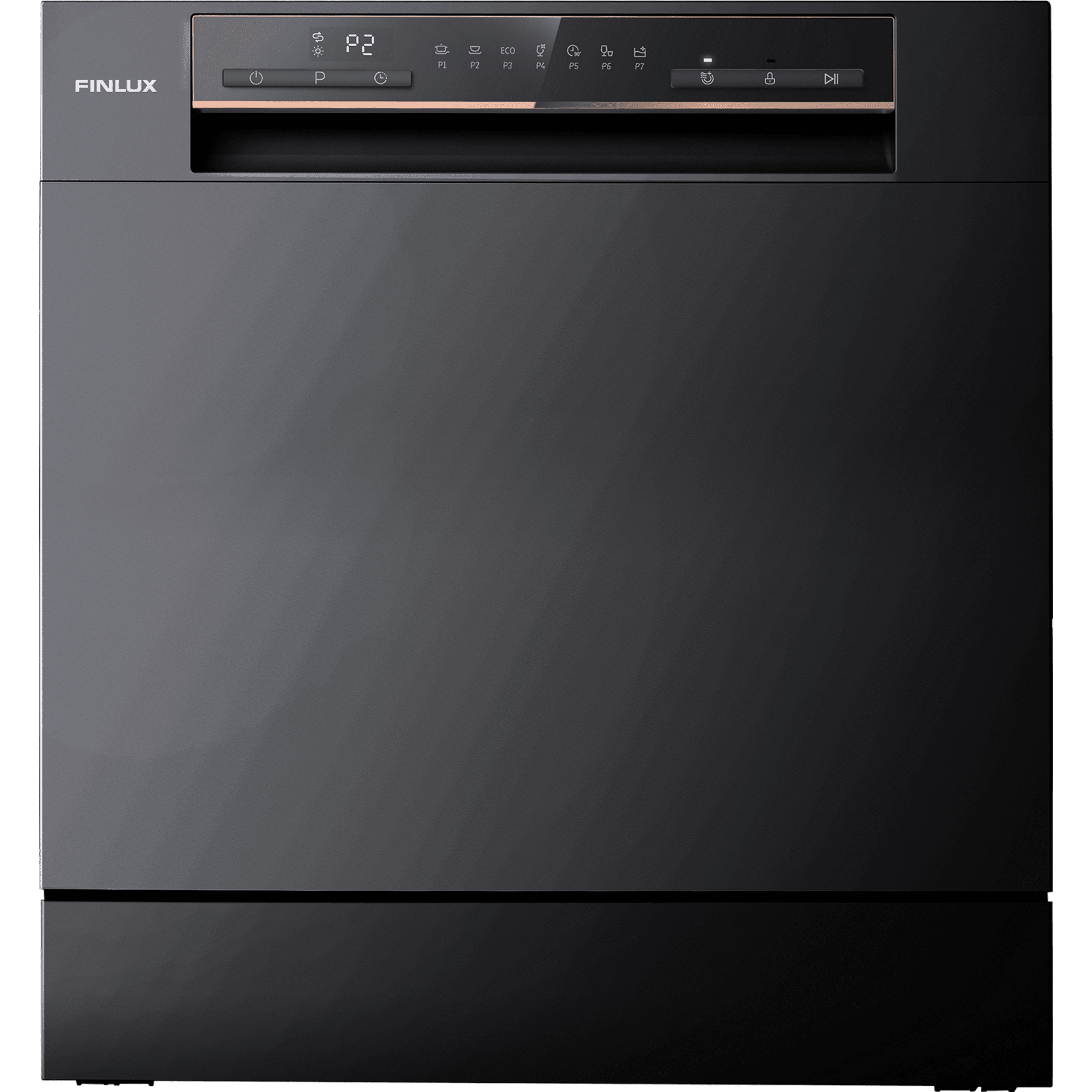 Ревю на Съдомиялна машина Finlux WQP8 BLACK: 8 комплекта, клас F