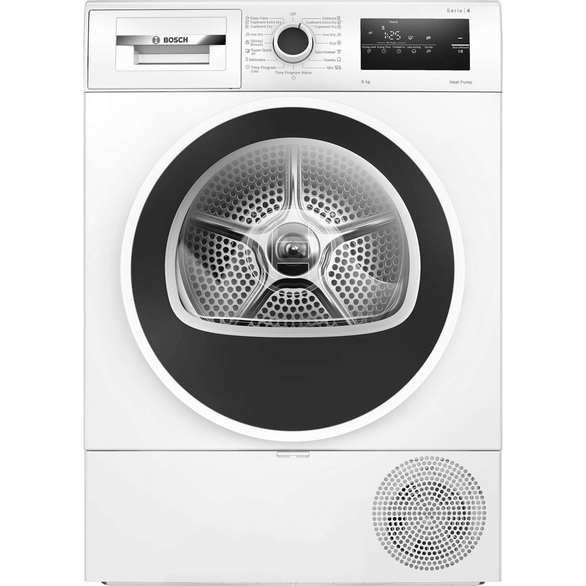 Ревю на Сушилня Bosch WTH85209BY: 8 kg, клас D