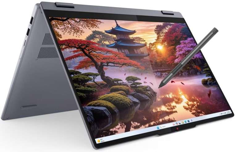 Лаптоп Lenovo IdeaPad 5 2-in-1 16AKP10 (Ryzen AI 7 350, 16GB RAM, Windows 11): Просторен готов за употреба хибрид