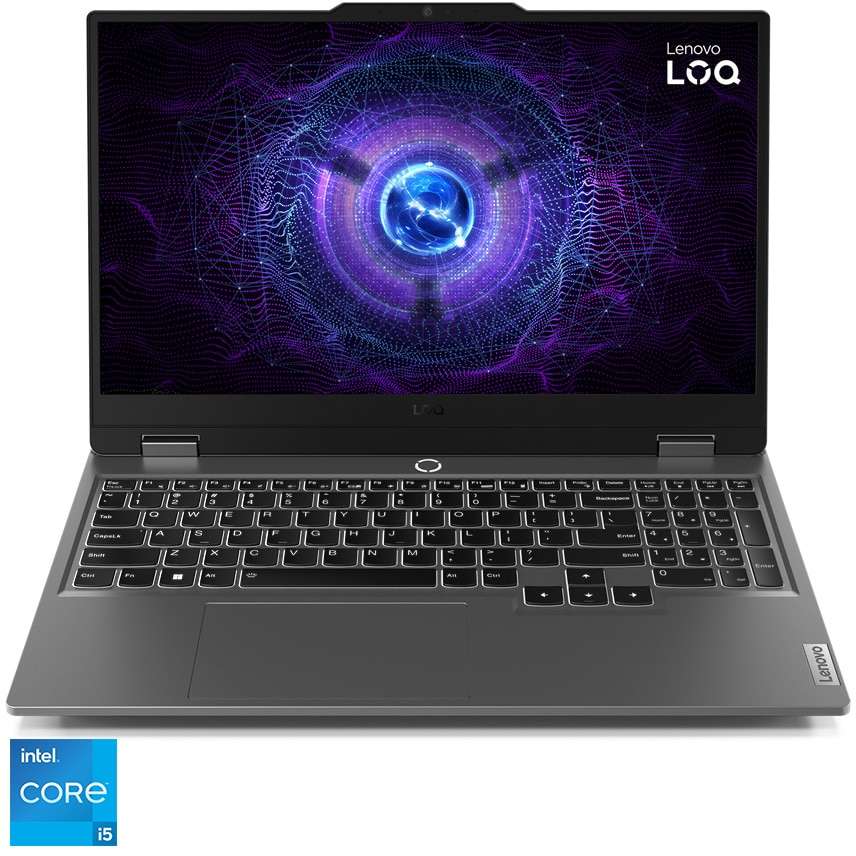 Лаптоп Lenovo Gaming LOQ 15IAX9 (i5-12450HX, RTX 4060, 512GB SSD): Графична мощ на фокус