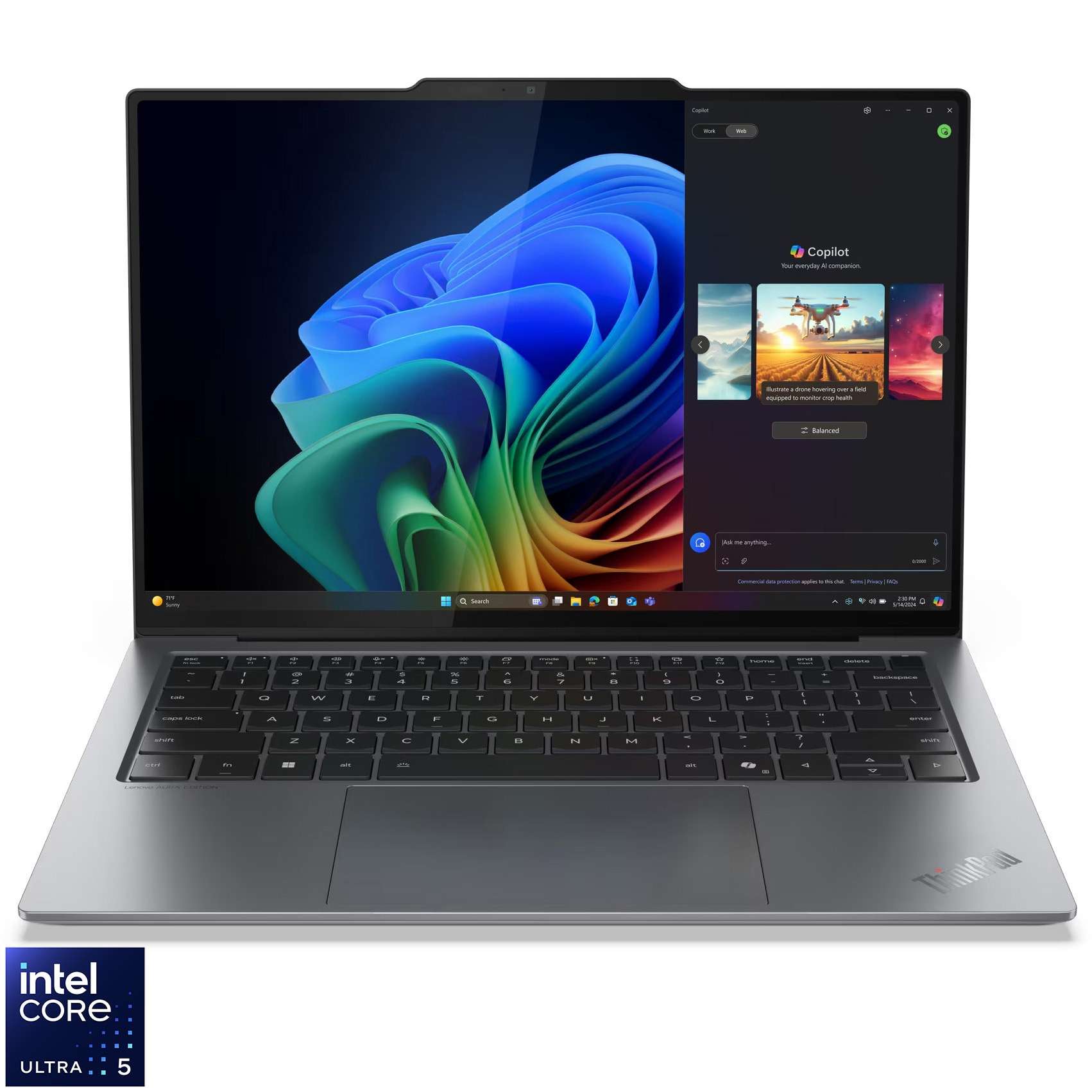 Лаптоп Lenovo ThinkPad X9-14 Gen 1 (Core Ultra 5, WUXGA OLED, 32GB RAM): Компактен и лек бизнес спътник