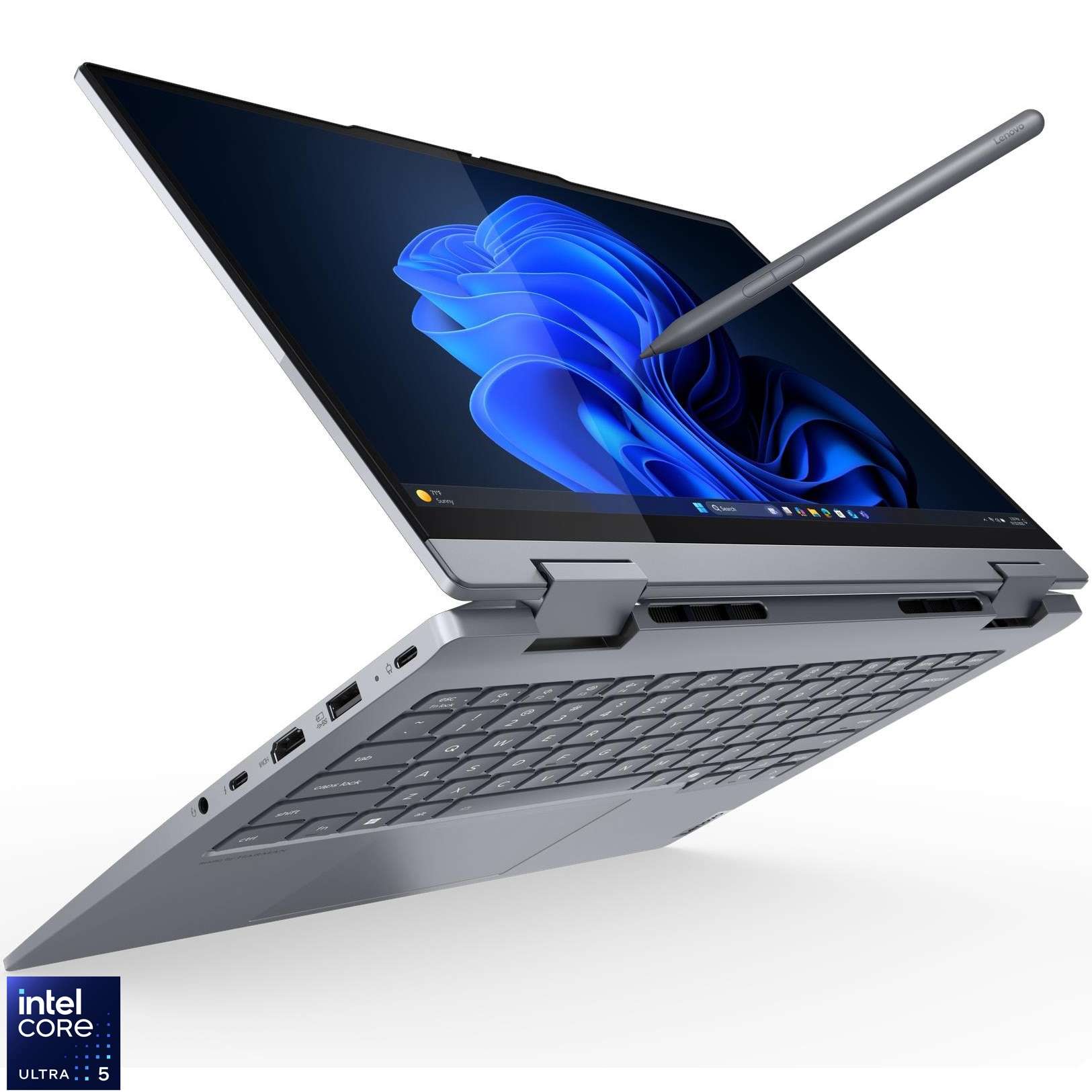 Лаптоп Lenovo ThinkBook 14 2-in-1 Gen 5 (Core Ultra 5 225U, 16GB RAM, Touch IPS): Практичен хибриден бизнес лаптоп