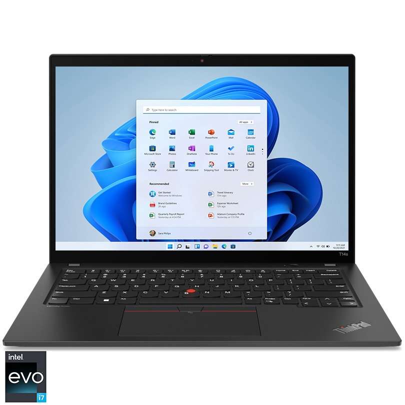 Лаптоп Lenovo ThinkPad T14s Gen 4 (Intel Core i7-1355U, 2.8K OLED, 32GB RAM): Изящен ултрабук с ярък OLED дисплей