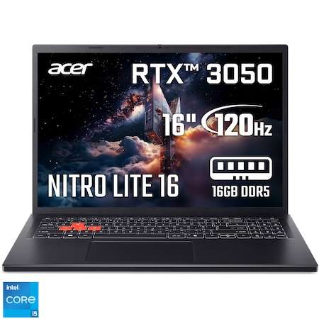 Лаптоп Acer Nitro Lite 16 NL16-71G-57M9 с процесор Intel® Core™ i5-13420H до 4.7GHz: Мощен гейминг спътник за взискателни потребители