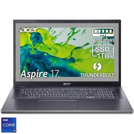 Лаптоп Acer Aspire 17 (Intel® Core™ i9-13900H до 5.4 GHz): Практично решение за ежедневни задачи