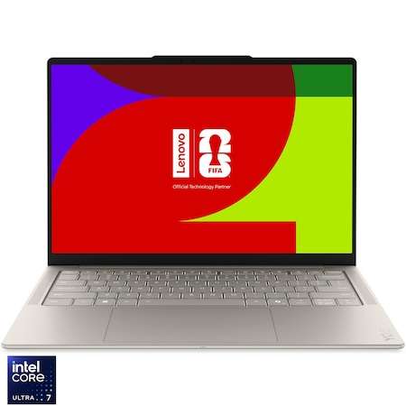 Лаптоп Lenovo Yoga Slim 7 14IPH11 (Intel Core™ Ultra 7 355 до 4.7GHz, 16GB LPDDR5X, 1TB SSD, Seashell): Впечатляващ дисплей и балансирана производителност