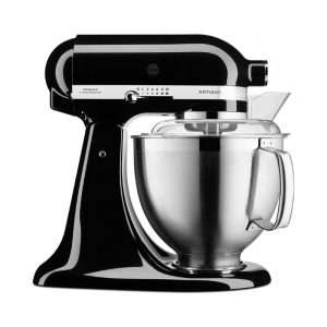 Планетарен миксер KitchenAid Artisan 5, черен инокс, 4.8L, 36x22x34cm