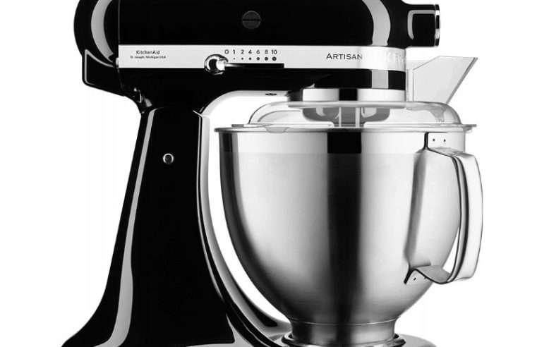 Планетарен миксер KitchenAid Artisan 5, черен инокс, 4.8L, 36x22x34cm