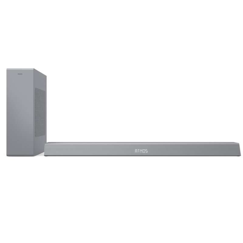 Soundbar Philips TAB8505/10, 2.1, 240W, Subwoofer Wireless, Dolby Atmos, Сребрист