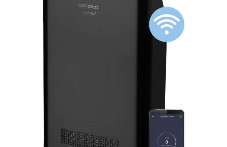 Смарт пречиствател за въздух Concept CA2000, 3 скорости, 320 м3/ч, черен/сребрист, 370x650x195мм