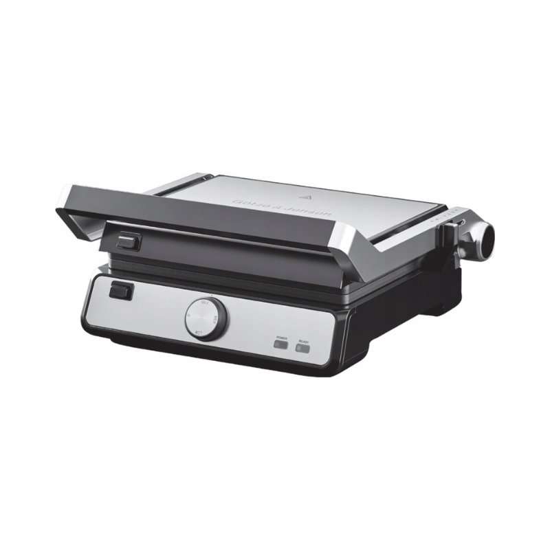 Електрически грил Gotze & Jensen GL601X, 2200W, незалепващ, сребрист, 42x37x36см