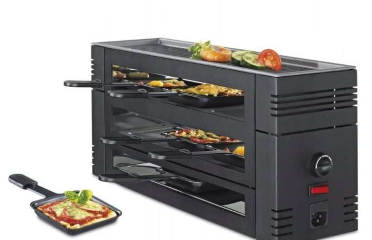 Електрически грил Spring PIZZARACLETTE за 6 души, черен, 46x16x21.5см
