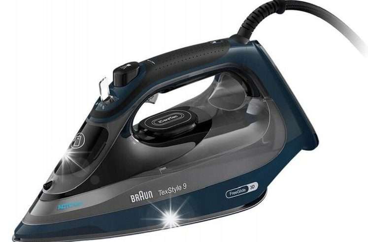 Ютия Braun TexStyle 9, 3200W, FreeGlide 3D, 260g/min, черно-синя