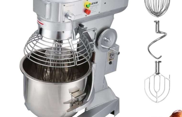 Индустриален кухненски миксер, VEVOR, 15Qt, 600W, 3 скорости, купа от неръждаема стомана, 37.2×47.4×67.6cm