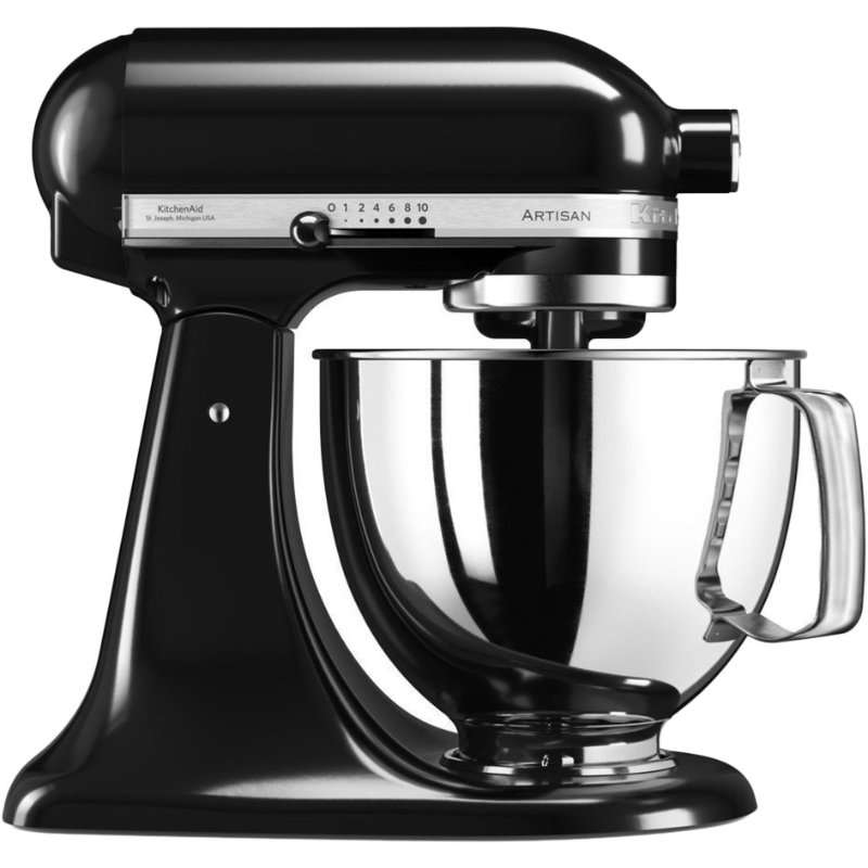 Миксер с купа KitchenAid Artisan 5KSM125EOB, 300W, 4.8 л, Onyx Black