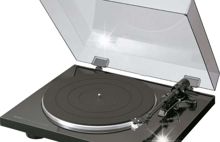 Автоматичен грамофон Denon DP-300F, черен, с предусилвател Phono MM, 434x122x381mm