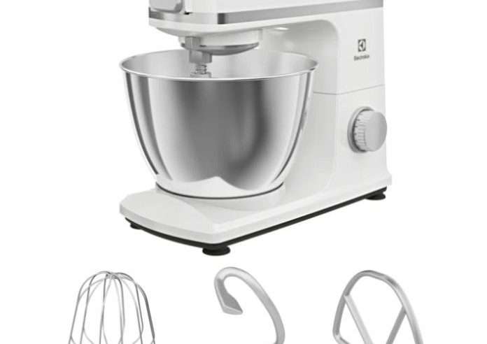 Кухненски робот ELECTROLUX E5KM1-4SWB, 1200W, 6 степени, Функия Pulse, Метално тяло, Inox купа 5 л, Бял