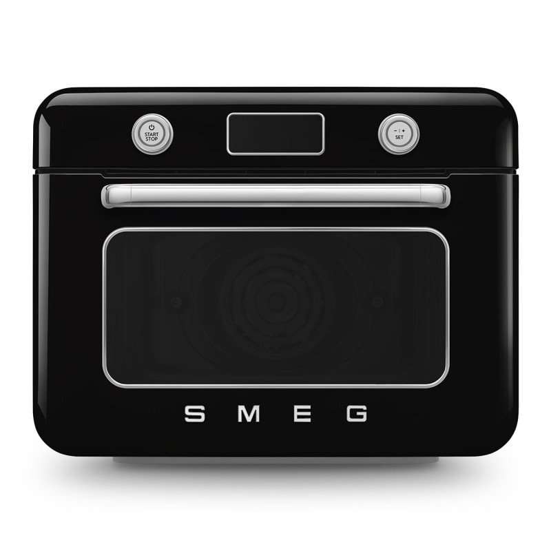 Мини фурна с комбинирана пара Smeg COF01BLEU, 1800 W, 10 функции, LCD дисплей, 40-230C, Черна