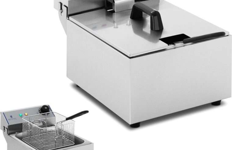Електрически фритюрник Royal Catering RCEF-10EY-ECO, 10л, 3200W, инокс, с подвижен контейнер