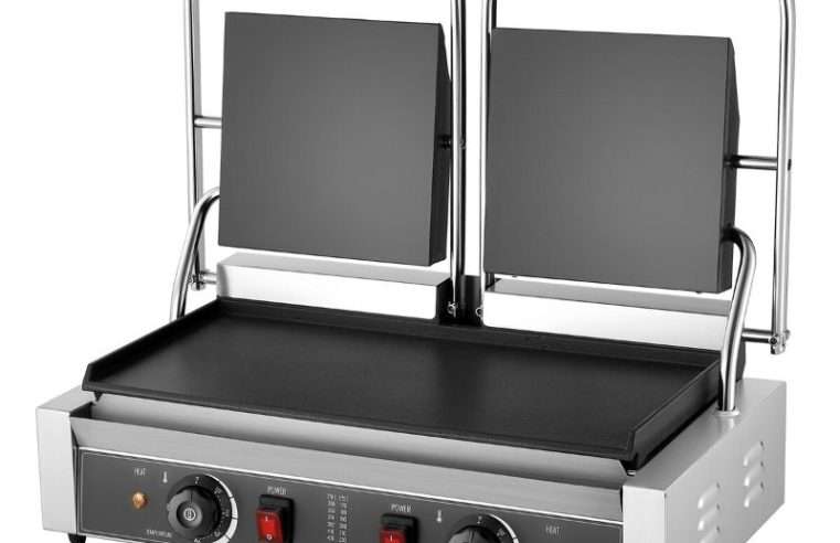 Грил Панини VEVOR 3600W, инокс, 48×23см, 580x415x215мм
