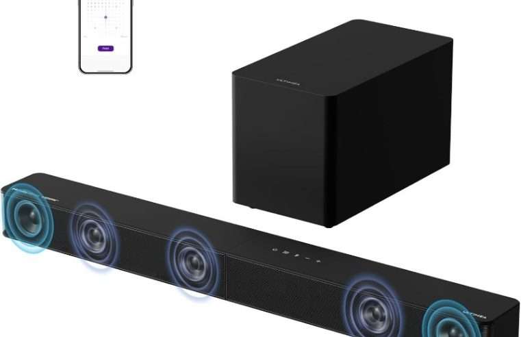 Саундбар ULTIMEA 5.1 канала Dolby Atmos, 340 W, субуфер, Bluetooth 5.4