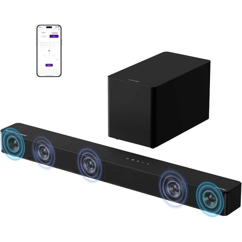 Саундбар ULTIMEA 5.1 канала Dolby Atmos, 340 W, субуфер, Bluetooth 5.4