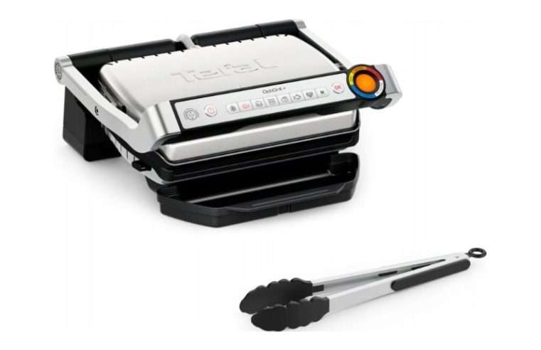 Електрически грил Optigrill+ 2000 W, 600 cm2, 6 автоматични програми, сребрист, 30×20 cm