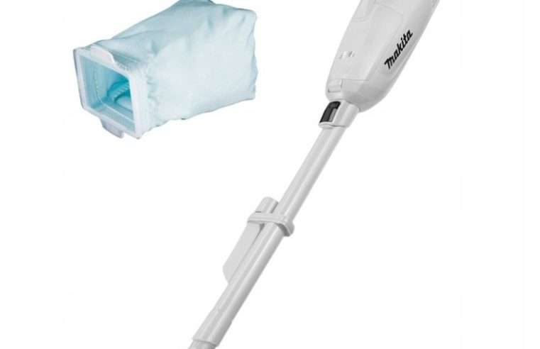 Вертикална безжична прахосмукачка Makita DCL285F X121IYQFM, BLDC безчетков мотор 18V, 4 степени, 125 W, текстилна торба 0,5 л / хартиена торба 0,33 л, бяла