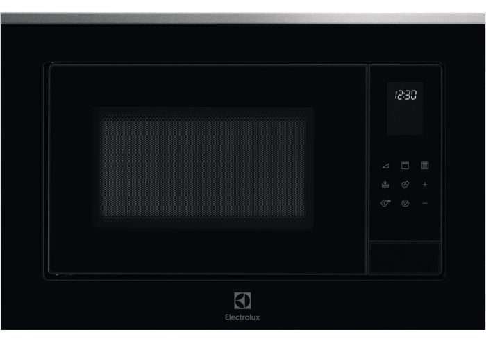 Микровълнова фурна за вграждане Electrolux LMS4253TMX, 25 л, 900 W, Грил, Таймер, Звуков сигнал, LED дисплей, Черен