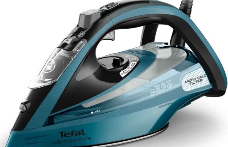 Ютия Tefal Ultimate Pure FV9851, 3200 W, постоянна пара 60 г/мин, допълнителна пара 300 г/мин, бяла