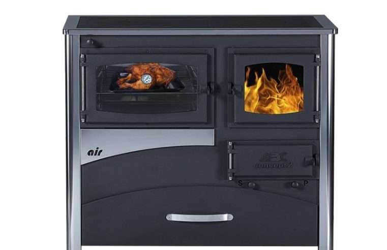 Готварска печка на дърва ABC Concept 2 Air, 12 kW, ефективност 77,2%, ляв димоотвод