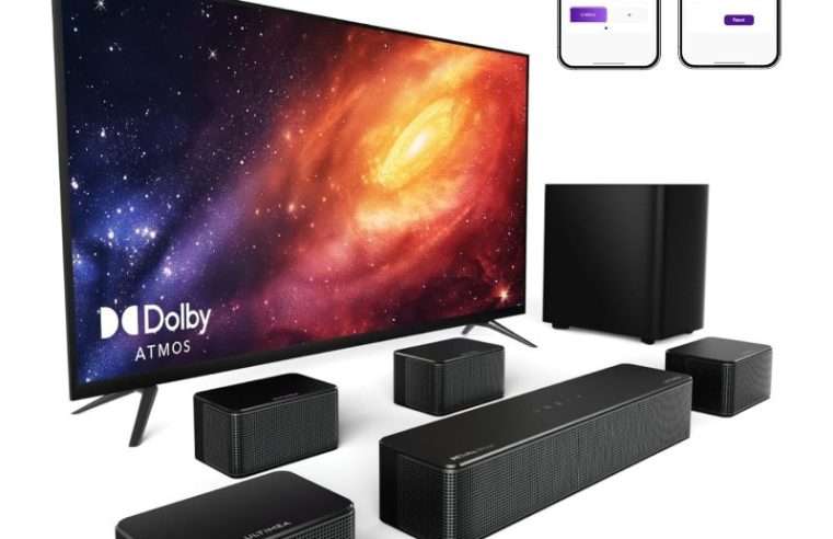 Саундбар ULTIMEA Poseidon D80: 7.1 Dolby Atmos звук, 460 W, безжичен субуфер