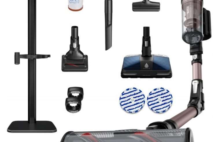 Вертикална безжична прахосмукачка Tefal X-Force Flex 16.60, мощност 780W, автономност 55 минути, син цвят, пълен комплект