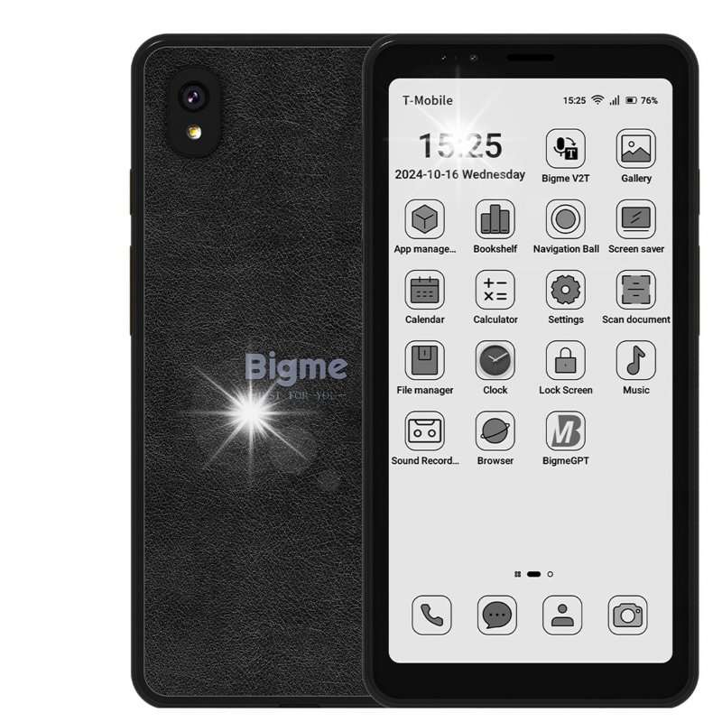 Електронна книга и смартфон 2 в 1 Bigme HiBreak, 5,84″, 6GB RAM, 128GB, черно-бял
