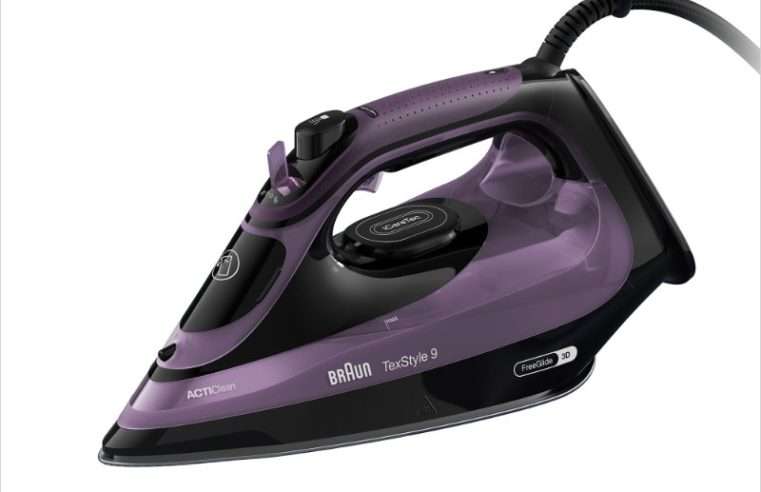 Ютия Braun TexStyle 9 SI9661VI, 3100W, пароструйка 250g/min, променлива пара 0-60 g/min, гладеща плоча EloxalPlus, система ActiClean, резервоар 330 ml, технология FreeGlide, автоматичен стоп, система против прокапване, лилаво