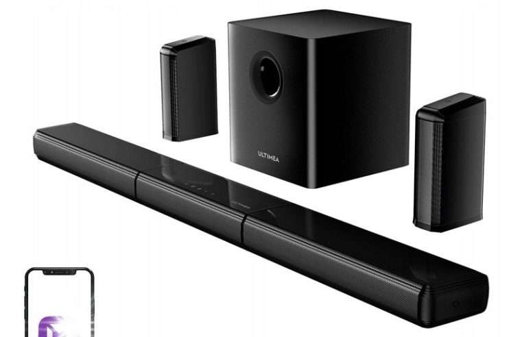 Саундбар Ultimea Apollo S70 Ultra 7.1 модулен черен 1072x107x58mm субуфер 232x232x264mm