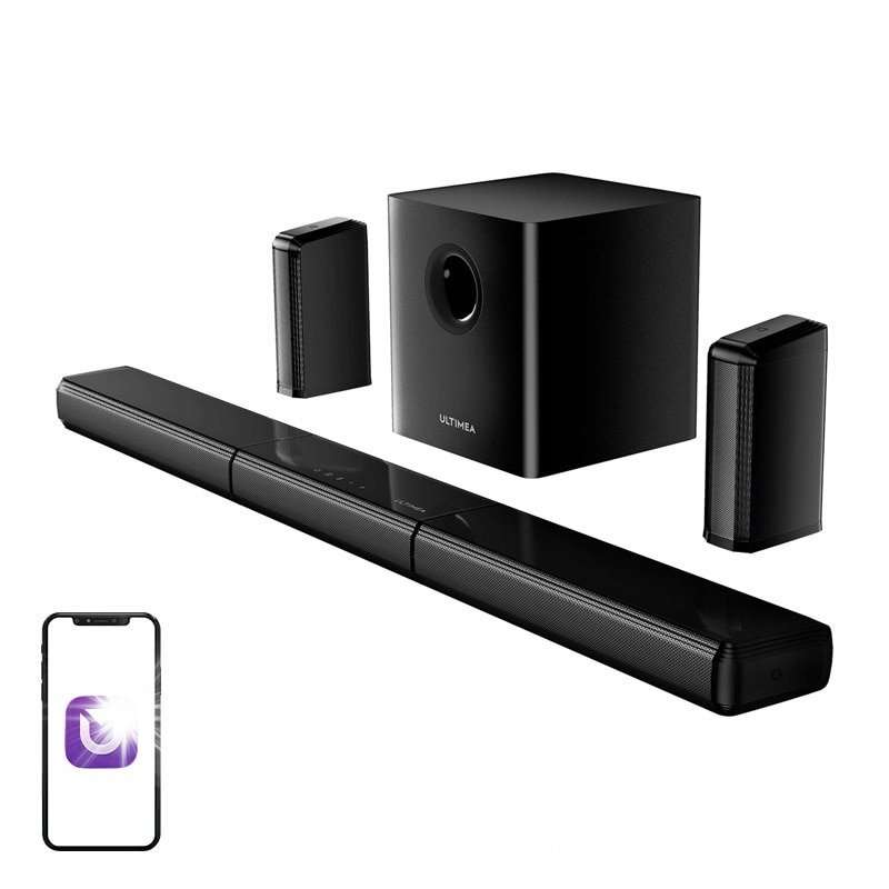 Саундбар Ultimea Apollo S70 Ultra 7.1 модулен черен 1072x107x58mm субуфер 232x232x264mm