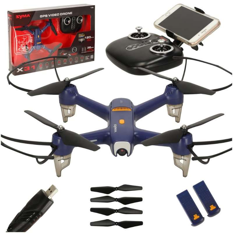 Дрон Luka Syma X31, Дистанционно, HD камера, GPS, 5G, 34x34x7cм, Пълен комплект