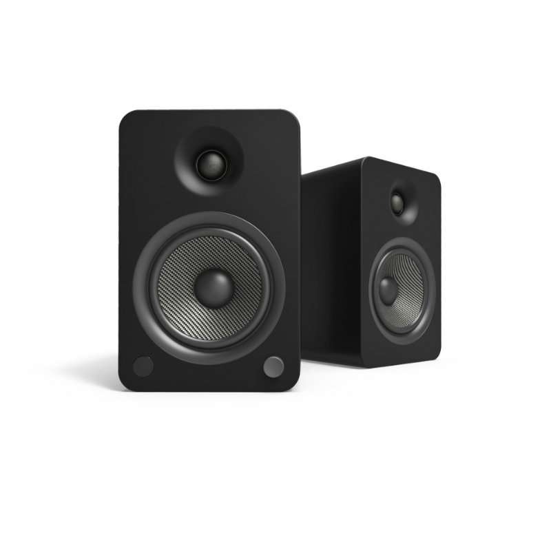 Комплект 2 активни високоговорителя Kanto YU6 Matte Black, 100W RMS, Bluetooth aptX, Kevlar високоговорители