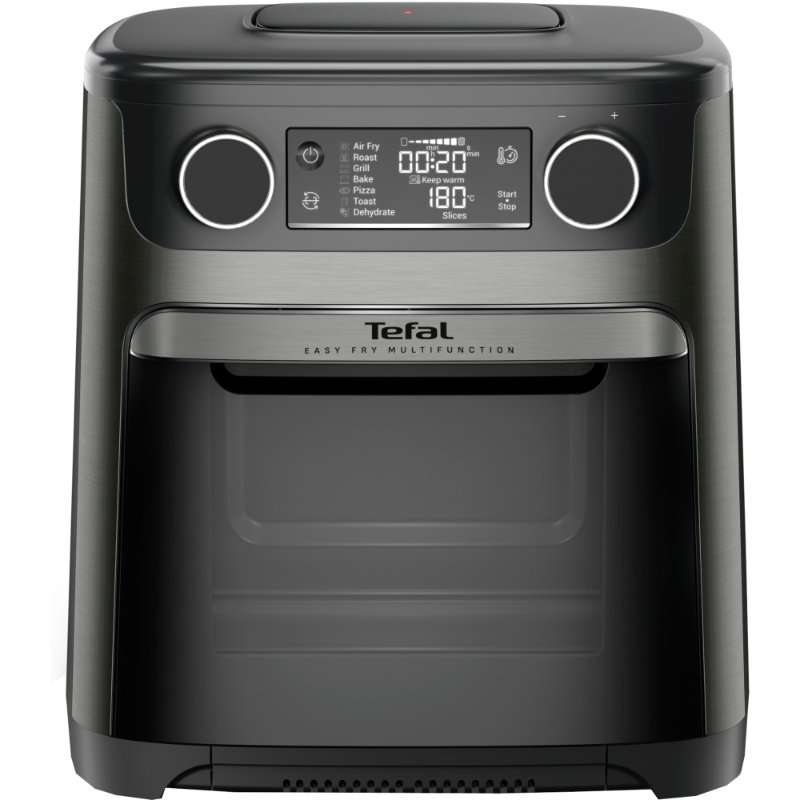 Фритюрник с горещ въздух Tefal FW5558E0, 15 л, LCD екран, 9 програми, технология за изключително хрупкави храни, черен