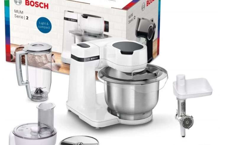 Кухненски робот Bosch MUMS2EW30, 700W, инокс, 3.8L, множество аксесоари, 27x27x28см